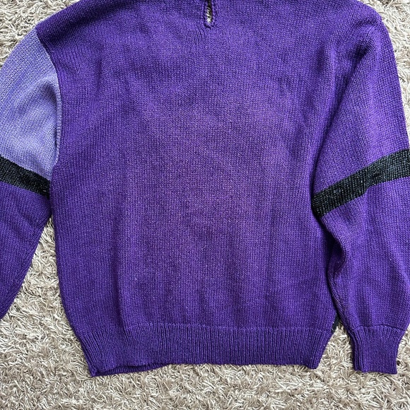 Vintage Lara Ferrante Purple Knit Sweater - Picture 5 of 6